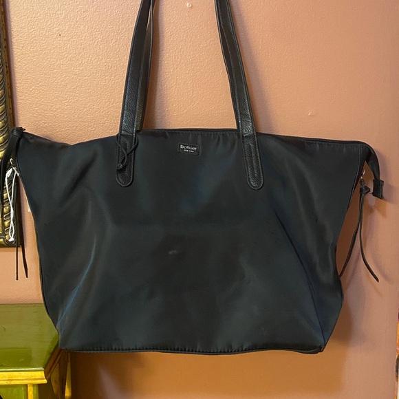 Botkier Handbags - Botkier Black Nylon Tote Weekender Gym Overnight Bag 12x12 GUC